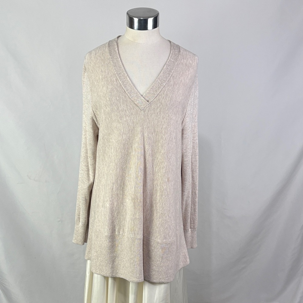 Hartley Beige V-Neck Sweater